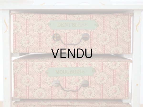 画像19: 【セール対象外】【クーポン対象外】アンティーク カルトナージュチェスト  薔薇模様 (19)