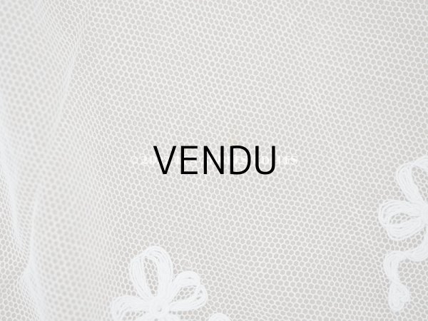 画像12: 【クリスマスセール2022対象外】アンティーク 花の刺繍入り 幅広レース 幅26.5〜28.5cm (12)