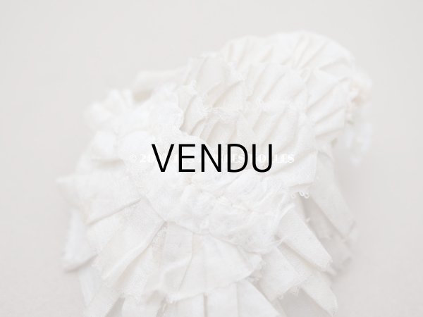 画像8: 【クリスマスセール2022対象外】アンティーク ミニョネット用 小さな帽子 シルクシフォン＆布花 ドール用 (8)