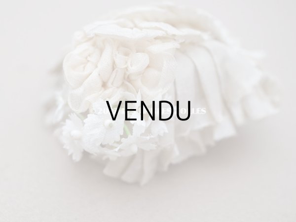 画像7: 【クリスマスセール2022対象外】アンティーク ミニョネット用 小さな帽子 シルクシフォン＆布花 ドール用 (7)