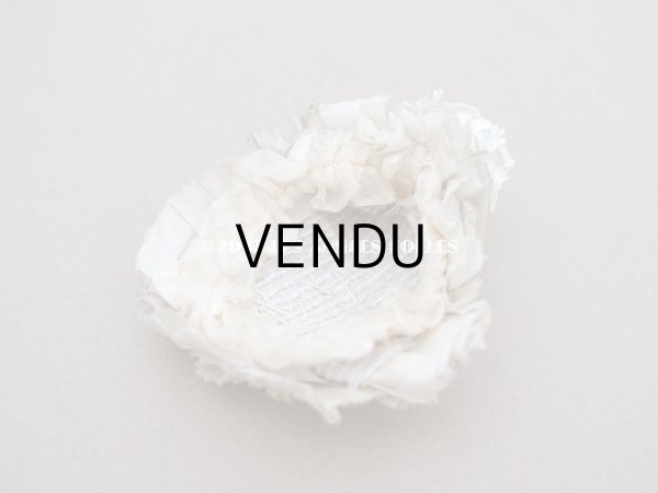 画像9: 【クリスマスセール2022対象外】アンティーク ミニョネット用 小さな帽子 シルクシフォン＆布花 ドール用 (9)