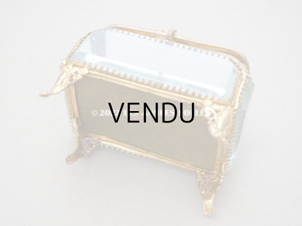 画像7: 【クリスマスセール2022対象外】19世紀末 アンティーク ジュエリーボックス グリーンのクッション ロカイユ装飾の脚 (7)