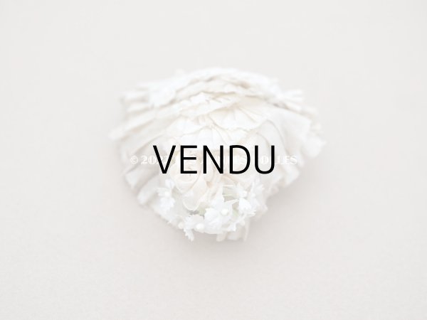 画像3: 【クリスマスセール2022対象外】アンティーク ミニョネット用 小さな帽子 シルクシフォン＆布花 ドール用 (3)