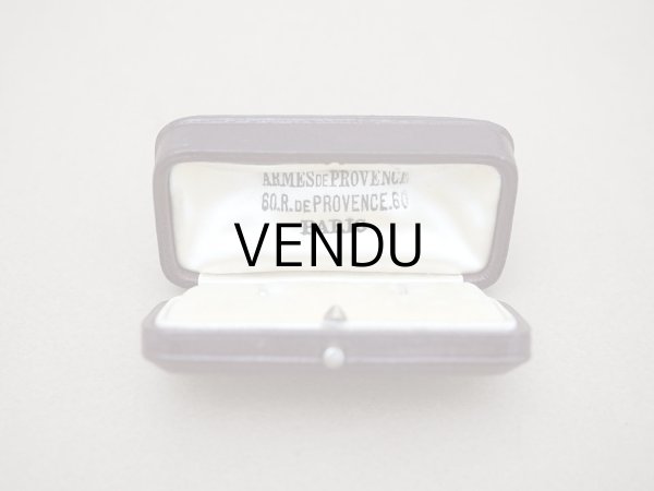 画像4: 【クリスマスセール2022対象外】アンティーク 本革製 王冠＆イニシャルの型押し　 ジュエリーボックス　ブラウン (4)