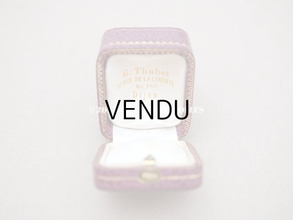 画像5: 【クリスマスセール2022対象外】アンティーク 金彩入り　リングボックス ジュエリーボックス　パープル (5)