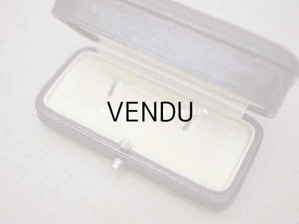 画像6: 【クリスマスセール2022対象外】アンティーク 本革製 王冠＆イニシャルの型押し　 ジュエリーボックス　ブラウン (6)