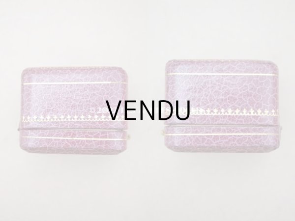 画像4: 【クリスマスセール2022対象外】アンティーク 金彩入り　リングボックス ジュエリーボックス　パープル (4)