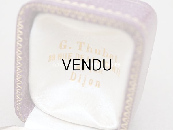 画像11: 【クリスマスセール2022対象外】アンティーク 金彩入り　リングボックス ジュエリーボックス　パープル (11)