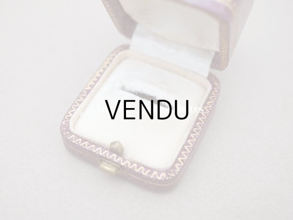画像10: 【クリスマスセール2022対象外】アンティーク 金彩入り　リングボックス ジュエリーボックス　パープル (10)