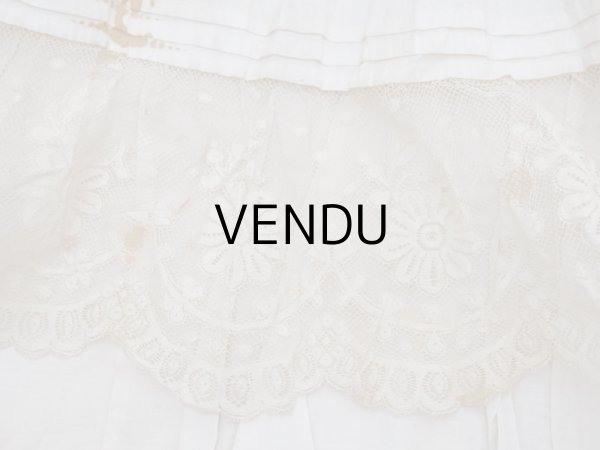 画像11: 1900年代 アンティーク  ドレスの裾  4段のヴァランシエンヌレース  (11)