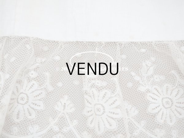 画像14: 1900年代 アンティーク  ドレスの裾  4段のヴァランシエンヌレース  (14)