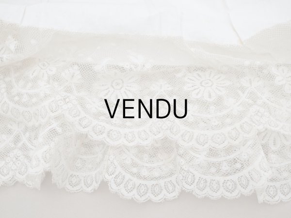 画像12: 1900年代 アンティーク  ドレスの裾  4段のヴァランシエンヌレース  (12)