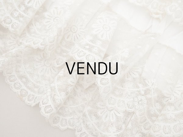 画像4: 1900年代 アンティーク  ドレスの裾  4段のヴァランシエンヌレース  (4)