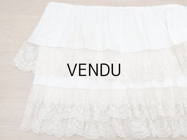 画像6: 1900年代 アンティーク  ドレスの裾  4段のヴァランシエンヌレース  (6)