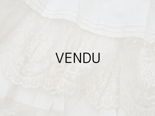 画像3: 1900年代 アンティーク  ドレスの裾  4段のヴァランシエンヌレース  (3)