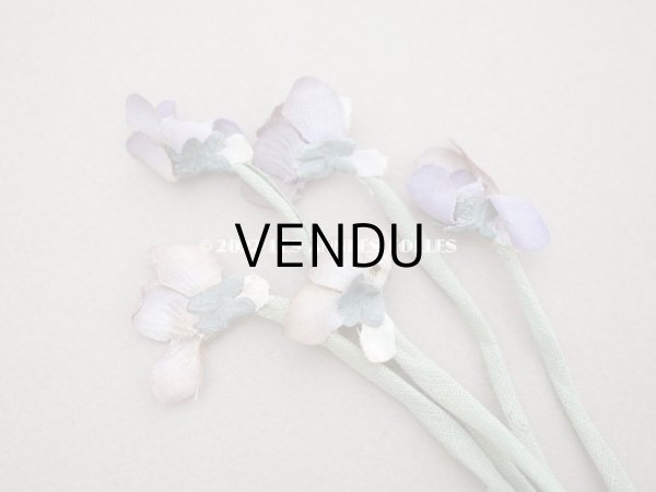 画像5: 【クリスマスセール2022対象外】アンティーク 薔薇＆菫&ライラックの布花  (5)