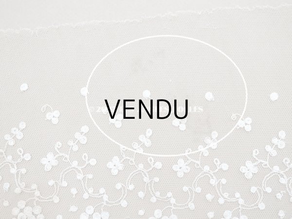 画像4: 【クリスマスセール2022対象外】アンティーク 花刺繍の幅広レース  92cm 幅11.5〜15cm (4)