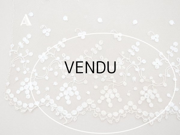 画像3: 【クリスマスセール2022対象外】アンティーク 花刺繍の幅広レース  92cm 幅11.5〜15cm (3)