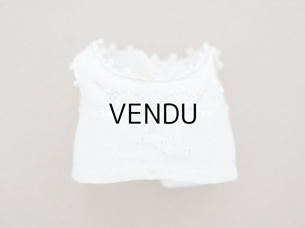 画像10: 【クリスマスセール2022対象外】アンティーク  ドールベッド & ドールドレスのセット ベビードール用　手縫い＆手刺繍＆手編みのレース (10)