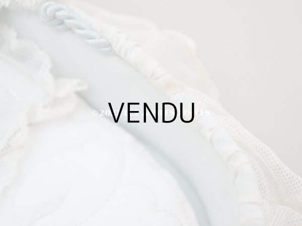 画像23: 【クリスマスセール2022対象外】アンティーク  ドールベッド & ドールドレスのセット ベビードール用　手縫い＆手刺繍＆手編みのレース (23)