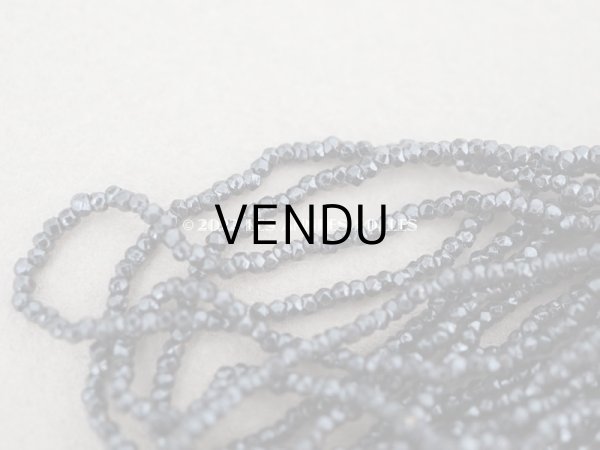 画像5: 1900年代 アンティーク メタル製 カット入り ビーズ 黒 メタルビーズ  (5)