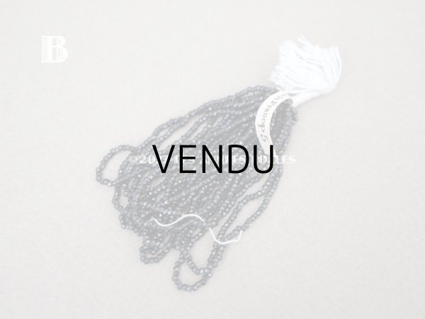 画像4: 1900年代 アンティーク メタル製 カット入り ビーズ 黒 メタルビーズ  (4)