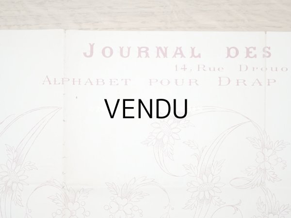 画像3: 19世紀末 アンティーク 大きな刺繍図案 65×50cm - JOURNAL DES DEMOISELLES - (3)