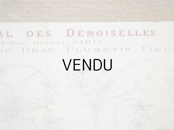 画像4: 19世紀末 アンティーク 大きな刺繍図案 65×50cm - JOURNAL DES DEMOISELLES - (4)