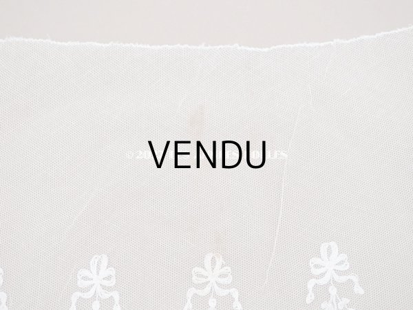 画像7: アンティーク 花の刺繍入り 幅広レース 幅28〜30cm (7)