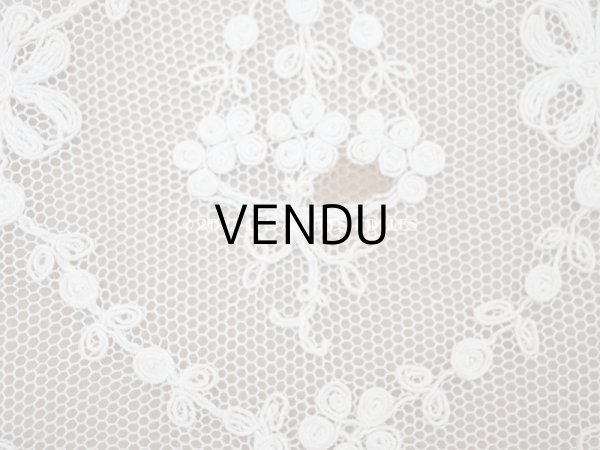 画像8: アンティーク 花の刺繍入り 幅広レース 幅28〜30cm (8)