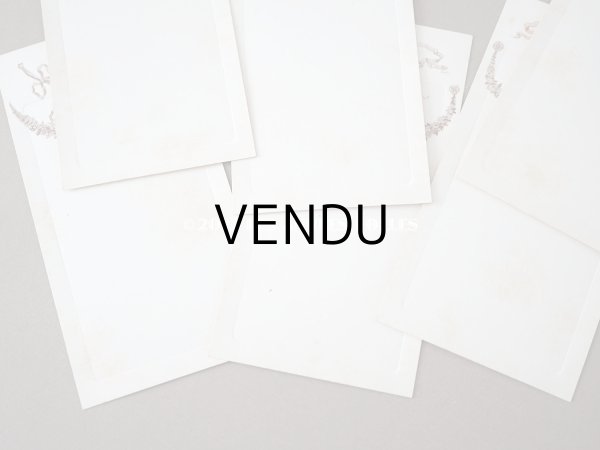 画像5: 未使用 アンティーク メニューカード 18枚セット 薔薇＆リボンのガーランド MENU ルイ16世スタイル  (5)