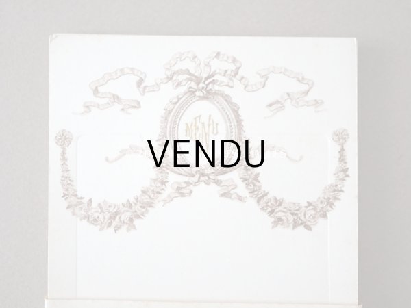 画像3: 未使用 アンティーク メニューカード 18枚セット 薔薇＆リボンのガーランド MENU ルイ16世スタイル  (3)