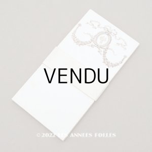 画像: 未使用 アンティーク メニューカード 18枚セット 薔薇＆リボンのガーランド MENU ルイ16世スタイル 