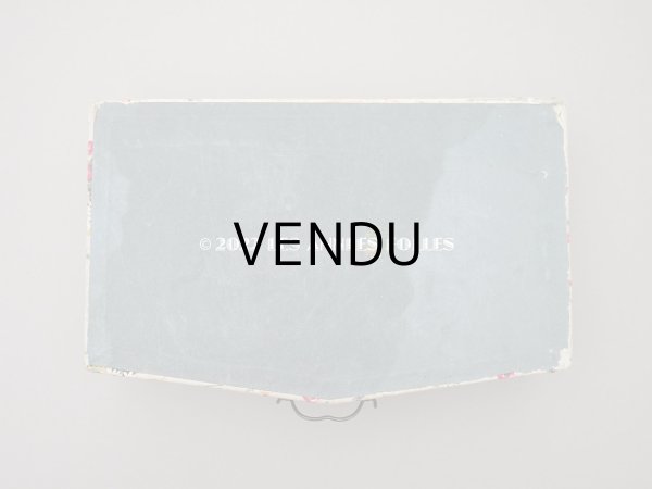 画像5: 1900年代 アンティーク  ローズパニエ＆薔薇のガーランド柄  カルトナージュボックス チェストの引き出し (5)