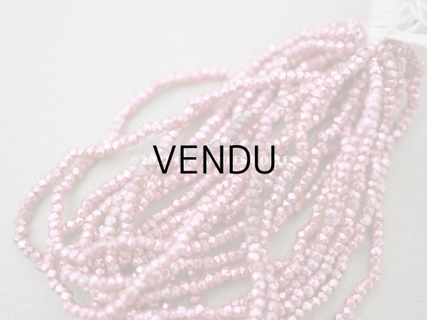 画像5: 1900年代 アンティーク メタル製 カット入り ビーズ ピンク　メタルビーズ P6 (5)