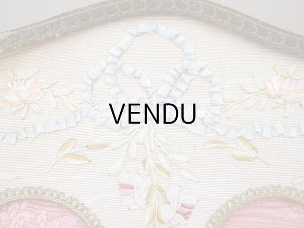 画像5: アンティーク リボン刺繍のフォトフレーム 　リボン＆薔薇のガーランド ダブルフレーム (5)