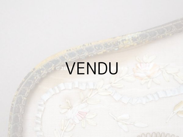 画像4: アンティーク リボン刺繍のフォトフレーム 　リボン＆薔薇のガーランド ダブルフレーム (4)