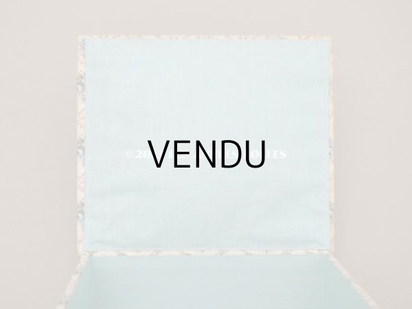画像9: アンティーク カルトナージュボックス  ブルーの薔薇＆ピンクのリボン (9)