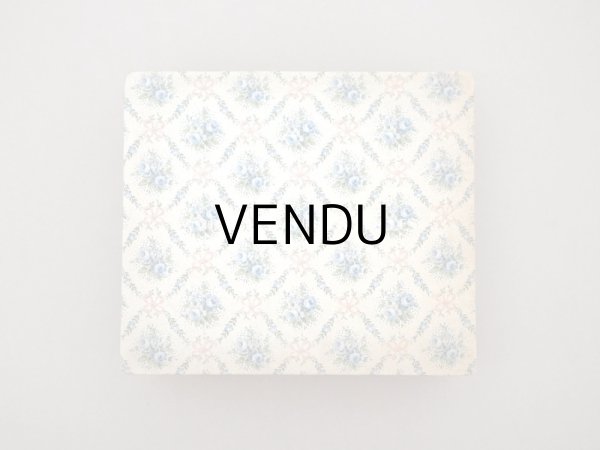 画像3: アンティーク カルトナージュボックス  ブルーの薔薇＆ピンクのリボン (3)