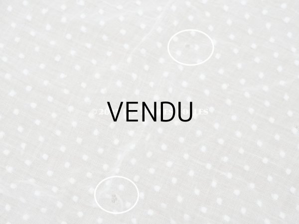 画像6: アンティーク  ドットの刺繍入り コットン生地 148×285cm (6)