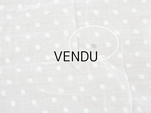 画像10: アンティーク  ドットの刺繍入り コットン生地 148×285cm (10)