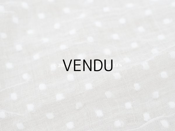 画像3: アンティーク  ドットの刺繍入り コットン生地 148×285cm (3)