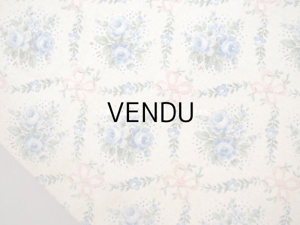 画像4: アンティーク カルトナージュボックス  ブルーの薔薇＆ピンクのリボン (4)