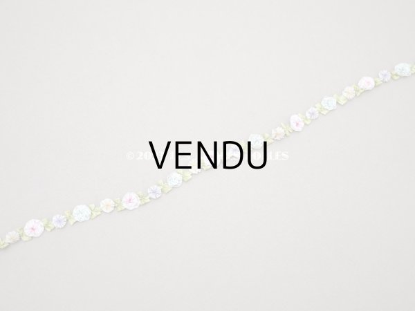 画像4: アンティーク シルク製 4色の薔薇のロココトリム ロココリボン  (4)