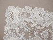 画像9: アンティーク ポワンドローズ  結婚式のハンカチ イニシャル刺繍入り 【ポワン・ド・ローズ】　【ポワン・ド・ガーズ】  (9)