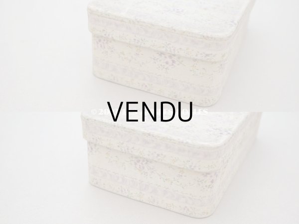 画像5: アンティーク カルトナージュボックス  紫の薔薇のガーランド - AU BON MARCHE - (5)