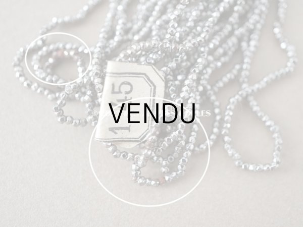 画像3: 1900年代 アンティーク メタル製 カット入り ビーズ シルバー メタルビーズ (3)