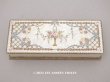 画像1: アンティーク ローズパニエ柄 リボン刺繍のグローブボックス　カルトナージュボックス　 (1)