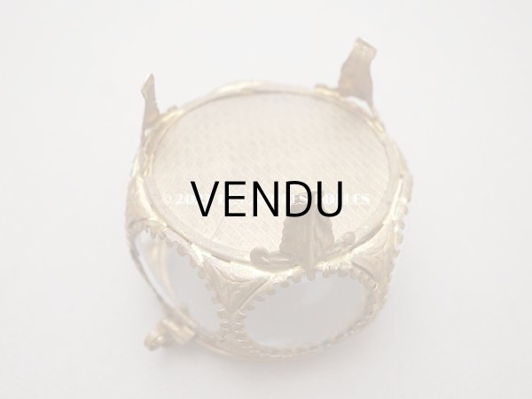 画像7: 19世紀末 アンティーク ジュエリーボックス 　スモーキーなピーチピンク シルク製クッション　 (7)