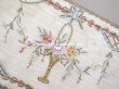 画像4: アンティーク ローズパニエ柄 リボン刺繍のグローブボックス　カルトナージュボックス　 (4)